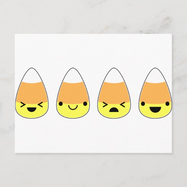 Carte Postale Corne de bonbons mignonne pour Halloween ! (Devant)