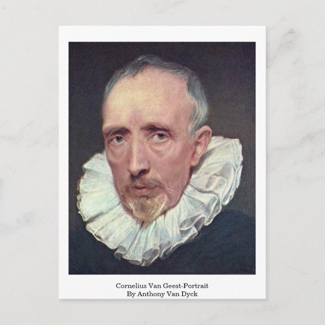 Carte Postale Cornelius Van Geest-Portrait Par Anthony Van Dyck (Devant)