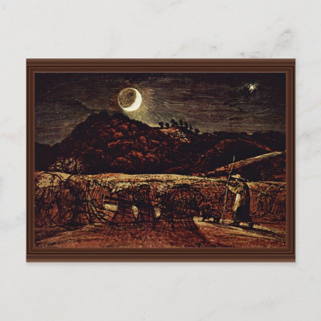 Carte Postale Cornfield Au Feu De La Lune Par Palmer Samuel (Devant)