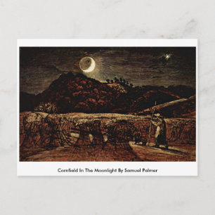 Carte Postale Cornfield Au Lune Par Samuel Palmer