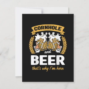 Carte Postale Cornhole And Beer C'est pourquoi je suis ici Cornh