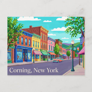 Carte Postale Corning, New York, États-Unis