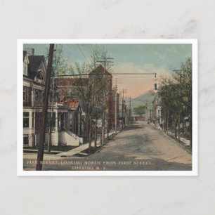 Carte Postale Corning NY Pine Street View 1908