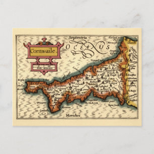 Carte Postale Cornouailles, comté de Cornouailles Angleterre car