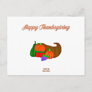 Carte postale Cornucopia Thanksgiving