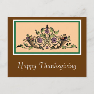 Carte postale Cornucopia Vintage Thanksgiving