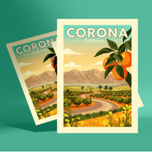 Carte Postale Corona vintage Californie