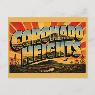 Carte Postale Coronado Heights Kansas Butte de grès Prairie 