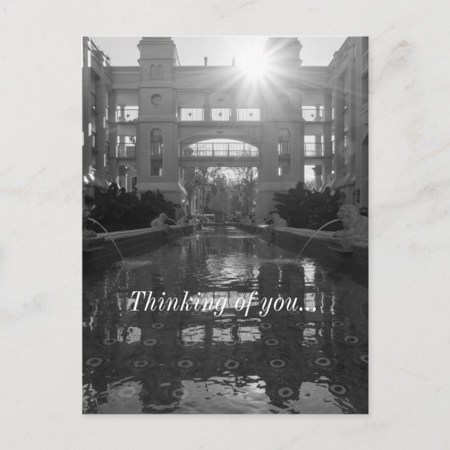 Carte Postale Coronado Sunburst Grayscale Penser De Vous (Devant)