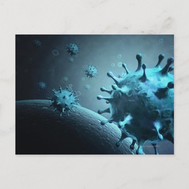 Carte Postale Coronavirus du SRAS (Devant)