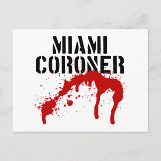 Carte Postale Coroner de police de Miami Metro