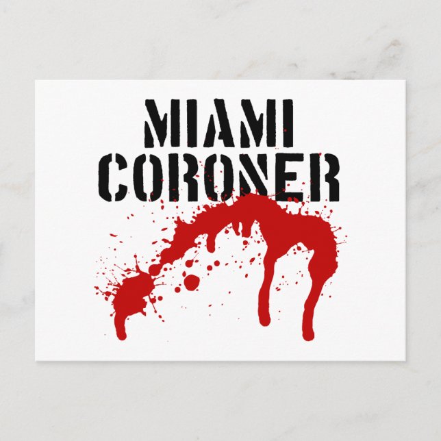 Carte Postale Coroner de police de Miami Metro (Devant)