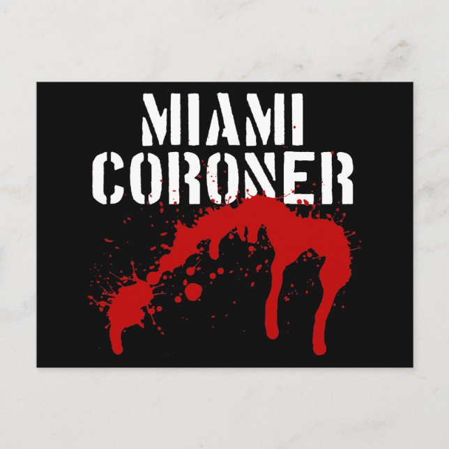 Carte Postale Coroner de police de Miami Metro (Devant)