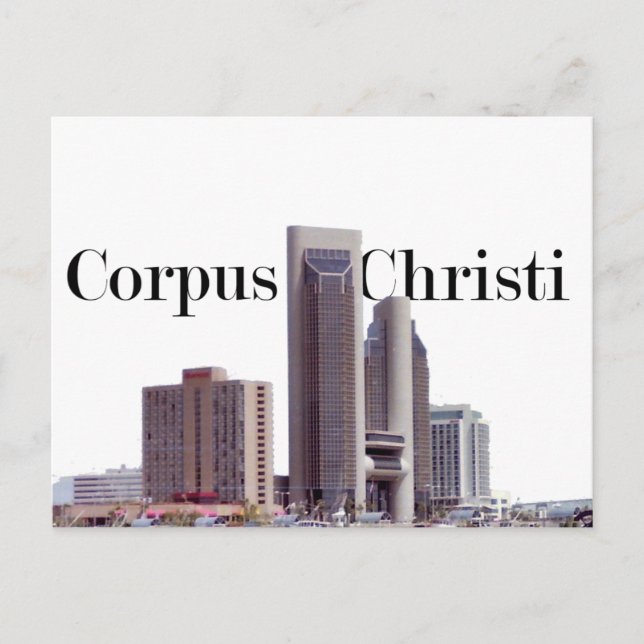 Carte Postale Corpus Christi Skyline avec Corpus Christi dans le (Devant)