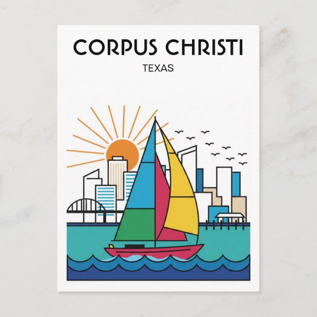 Carte Postale Corpus Christi Texas (Devant)