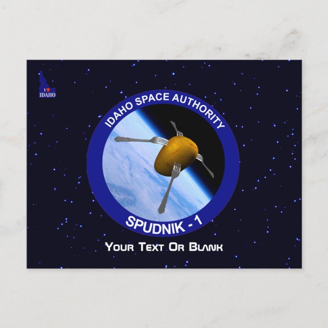 Carte Postale Correctif de la mission satellite Idaho Spudnik (Devant)
