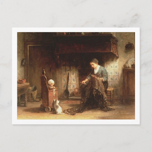 Carte Postale Correction des filets (huile sur panneau) (Devant)