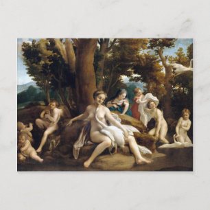 Carte Postale Correggio Leda et le cygne