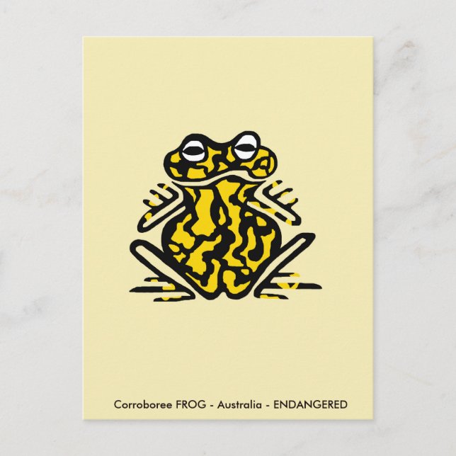 Carte Postale Corroboree FROG - Animaux australiens -Amphibiens  (Devant)