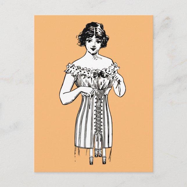 CARTE POSTALE CORSET LADY POSTCARD (Devant)