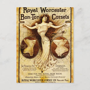 Carte Postale Corsets Royal Worcester