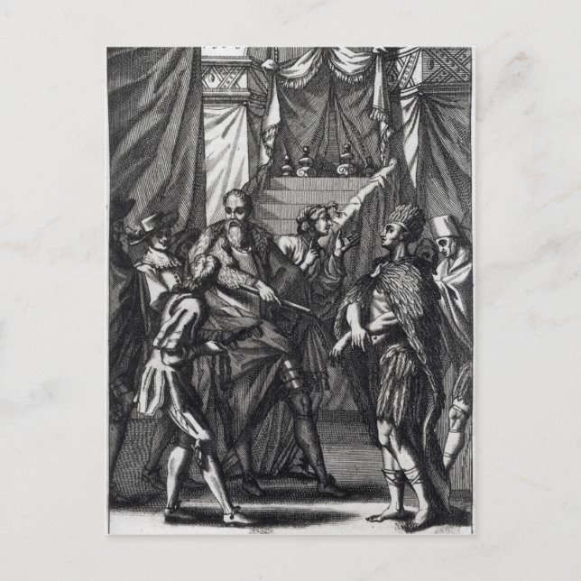 Carte Postale Cortes et Montezuma (Devant)