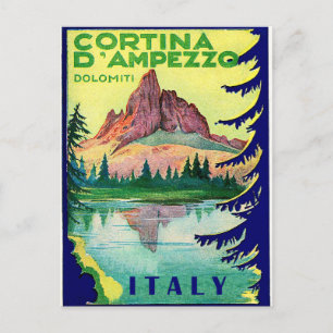 Carte Postale Cortina D'Ampezzo, Alpes Dolomiti, Italie, vintage