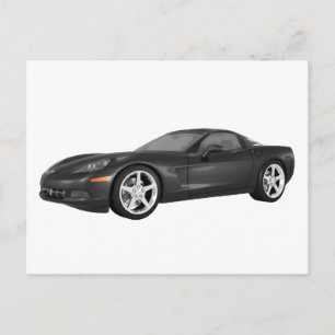 Carte Postale Corvette 2008 : Voiture de sport : Finition noire