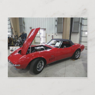 Carte Postale Corvette rouge 1