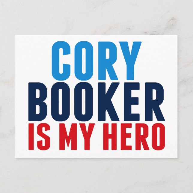 Carte Postale Cory Booker est mon héros (Devant)