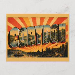 Carte Postale Corydon Indiana Falaises de la rivière Ohio Forêt