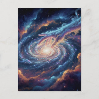 Carte Postale Cosmic Hand of Creation — Surreal Galaxy Art