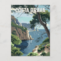 Costa Brava Espagne Voyage Art Vintage