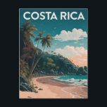 Carte Postale Costa Rica Beach Pura Vida<br><div class="desc">Illustration Costa Rica Beach Pura Vida</div>