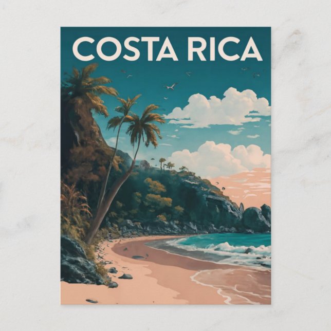Carte Postale Costa Rica Beach Pura Vida (Devant)