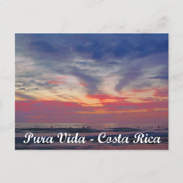 Carte Postale Costa Rica Beach Sunset Pura Vida Postcard (Devant)