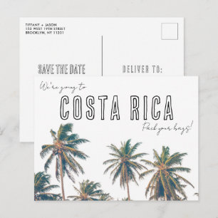 Carte Postale Costa Rica Destination Beach Mariage Enregistrer l
