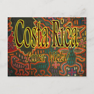 Carte Postale Costa Rica Folk Art Pura Vida
