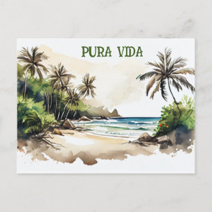 Carte Postale Costa Rica Pura Vida Beach Card