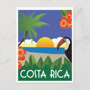 Carte Postale Costa Rica style voyage vintage