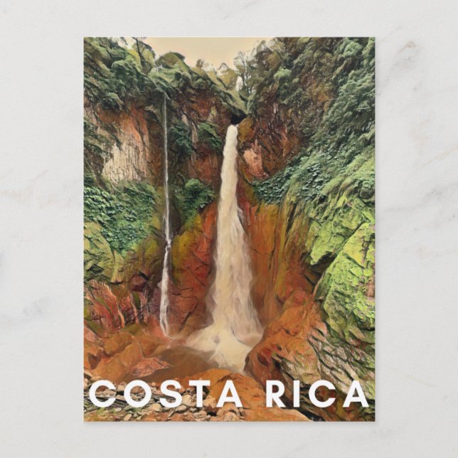 Carte postale Costa Rica Tropical Waterfall (Devant)