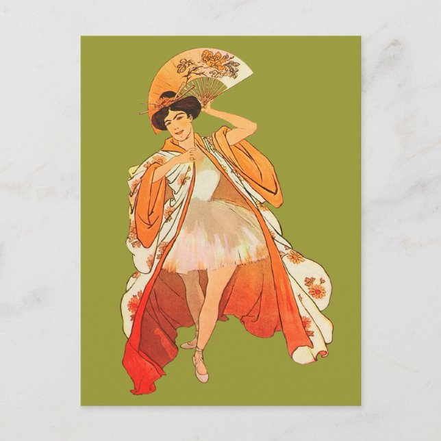 Carte Postale Costume de ballet français Japonais Asiatique Vint (Devant)