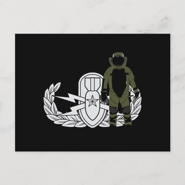 Carte Postale Costume de bombe principal EOD (Devant)