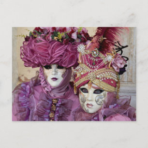 Carte Postale Costume de carnaval pourpre, Venise
