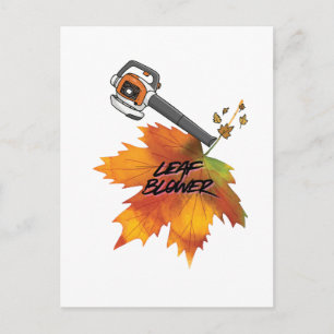 Carte Postale Costume de chute de souffleur de feuilles