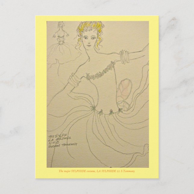 Carte Postale Costume de principe Sylphide en ballet (Devant)