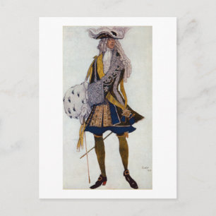 Carte Postale Costume design for the King, in the Garden, from S