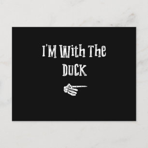 Carte Postale Costume d'Halloween Im With Duck Drôle de couple a