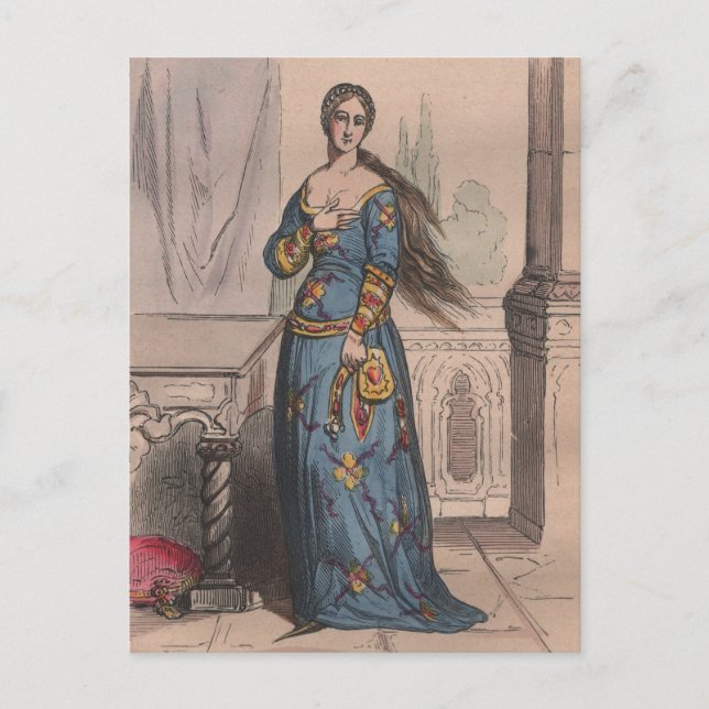 Carte Postale Costume français médiéval sous Charles VI  (Devant)