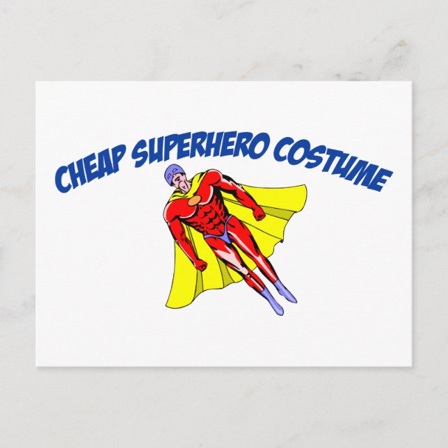 Carte Postale Costume Superhero pas cher (Devant)